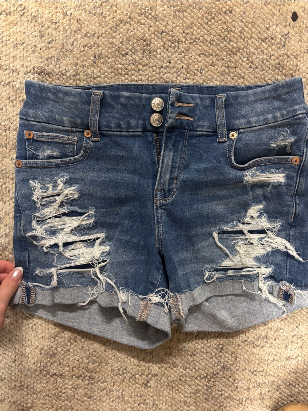 American eagle jean shorts